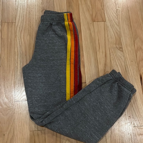 Other - aviator nation grey and rainbow sweatpant